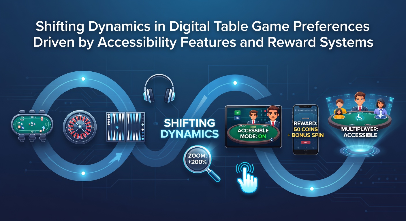 Digital table game interface showing accessible controls and reward notifications on a mobile screen